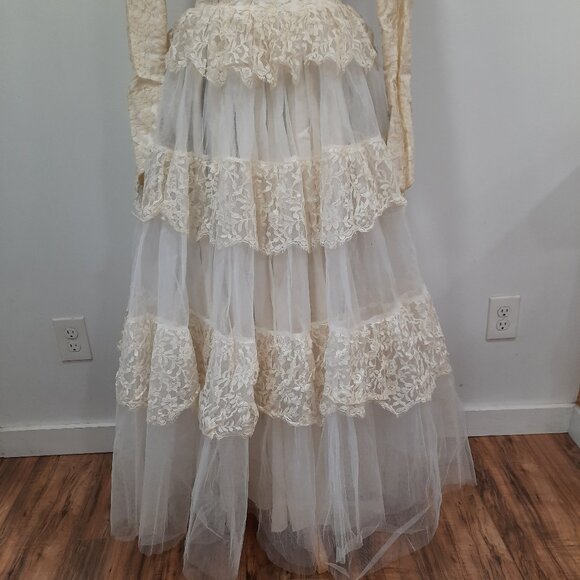 Vtg 40s wedding dress - Handmade - Picture 9 of 15